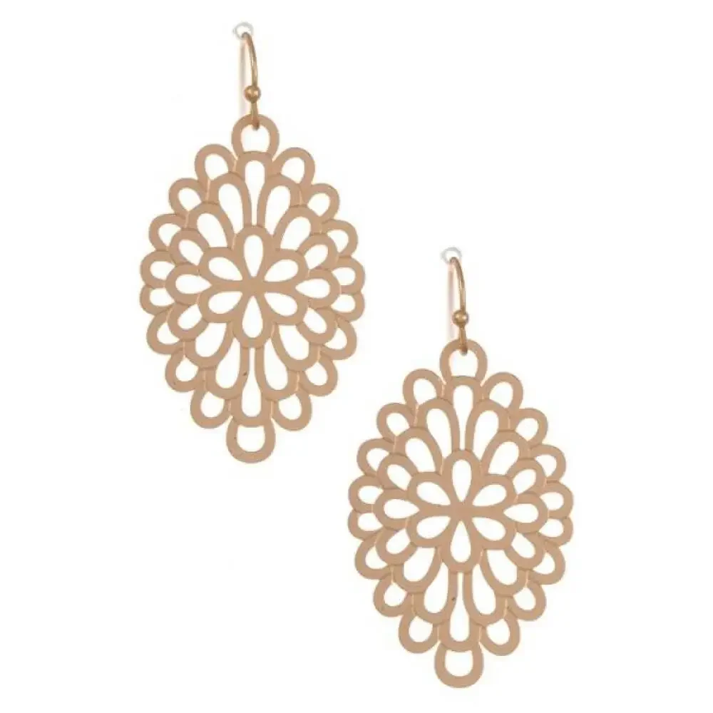 Natalie Matte Filigree Earrings
